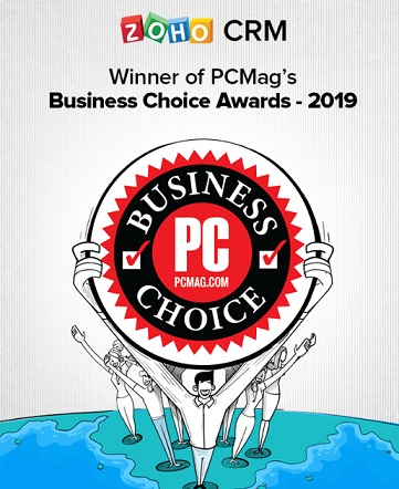 Zoho CRM Awards - PCMag's Business Choice Award