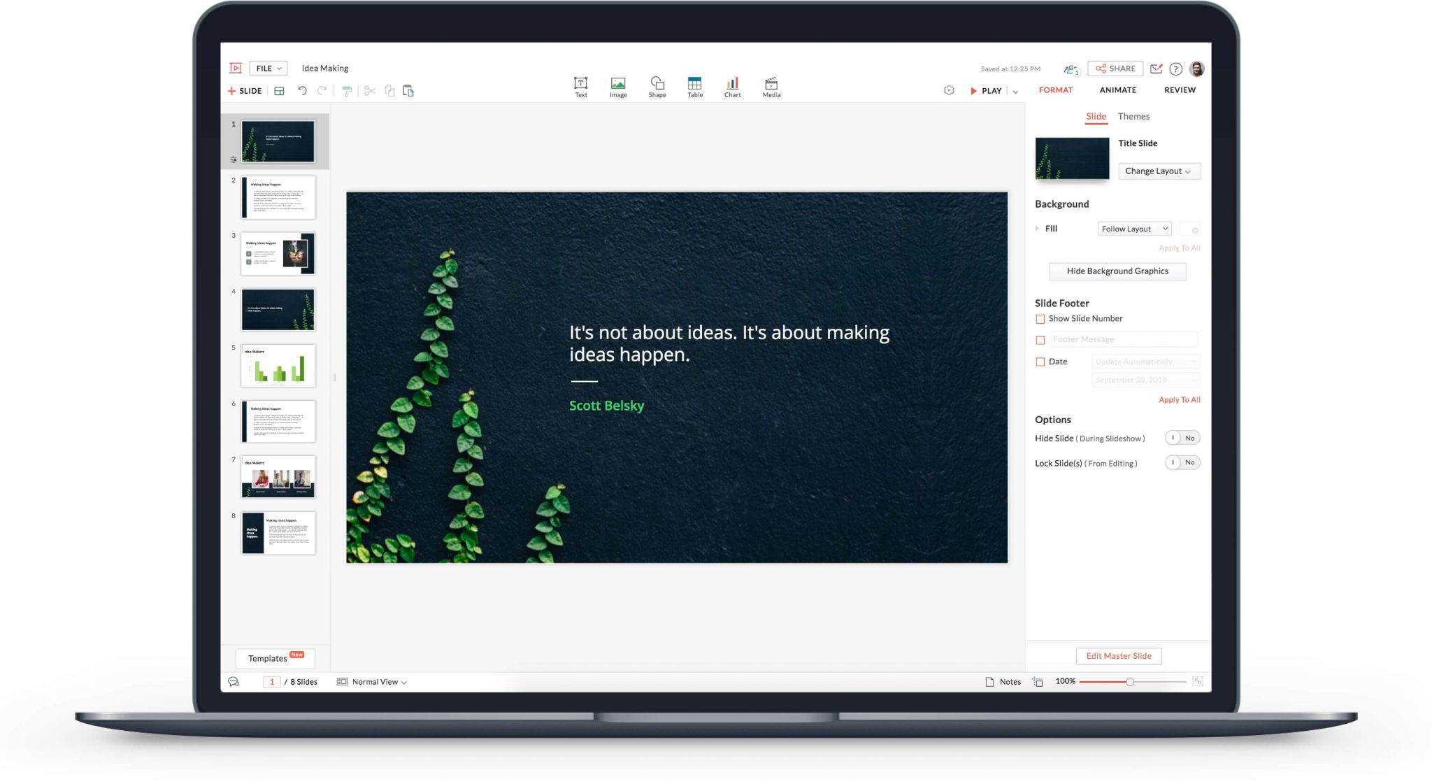 zoho show presentation maker